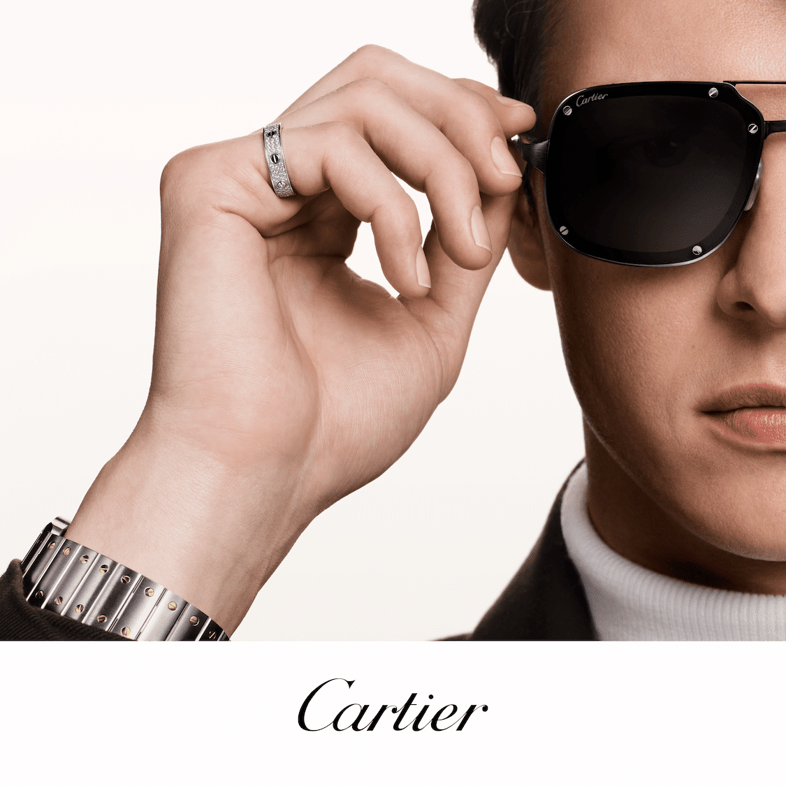 Cartier CT 0194 Santos herenzonnebril bij Optiek Bonne in Destelbergen